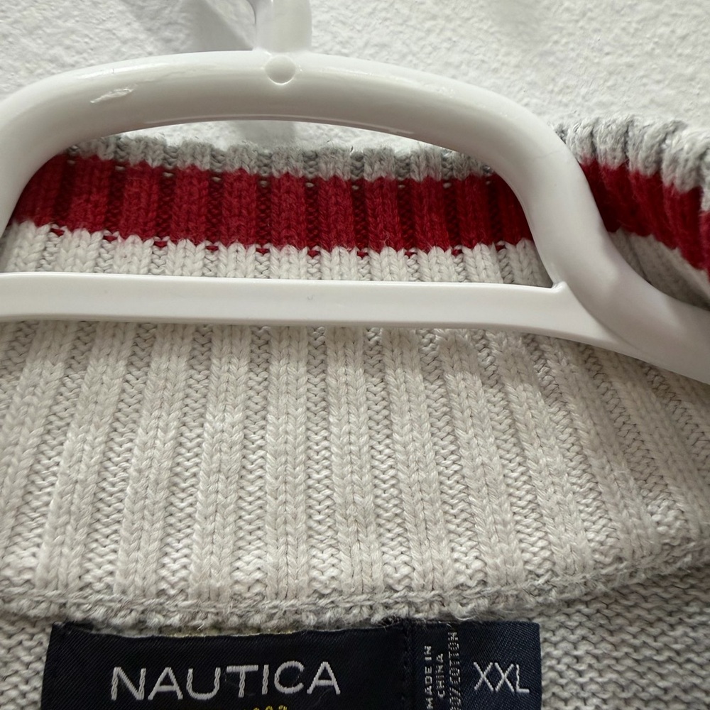 Nautica Men's Light Gray Crewneck Sweater - Picture 7 of 12